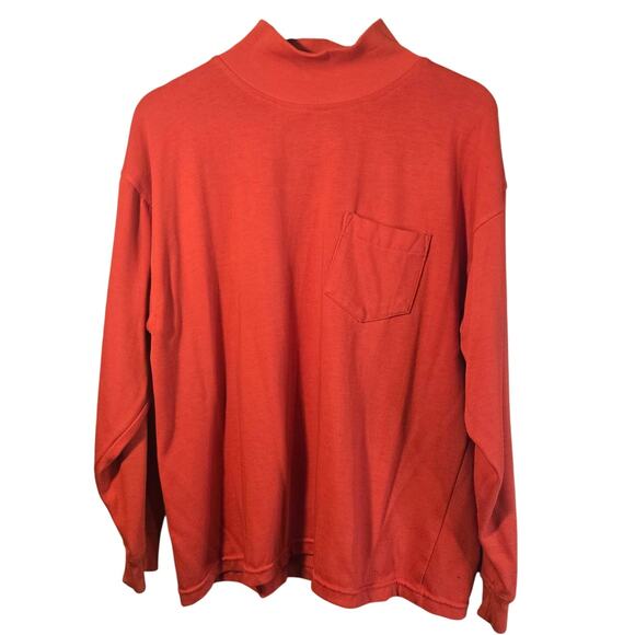 Vintage Joan Harper Mock Neck Top – Size L | Bold Red [0393] - Picture 1 of 7